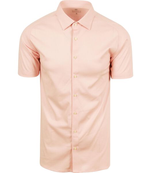 Short Sleeve Jersey Overhemd Apricot Roze