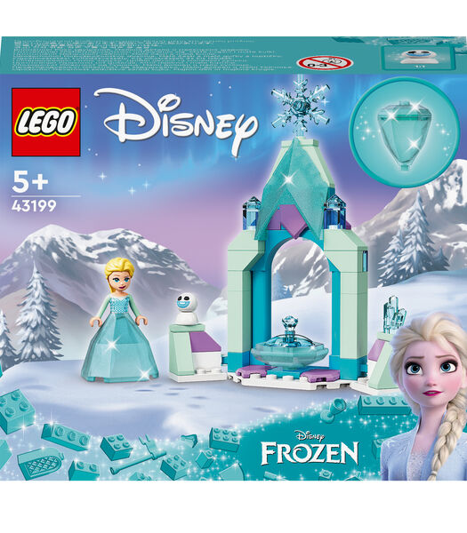 LEGO Disney 43199 La Cour du ChÃ¢teau dâ€™Elsa Set avec Robe Diamant