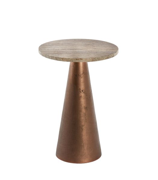 Table d'appoint Ynez - Brun/Cuivre - 36x36x51cm