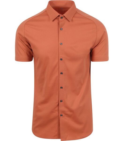 Short Sleeve Jersey Overhemd Peach Oranje