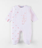 Jersey 1-delige pyjama met met vlinder- en giraffenprint, lichtroze image number 0