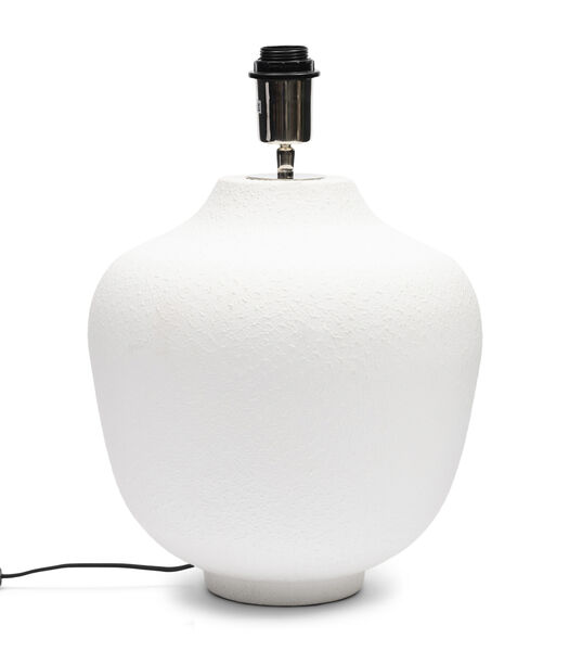 Beauchamp Tafellamp metaal - wit ovale lamp (ØxH) 30.5x37.5 cm