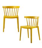 Lot de 2 chaises d'interieur et d'exterieur - Plastique - Ocre - 75x52x53 - Bliss image number 0