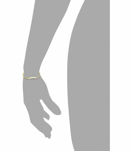 ID armband voor mannen en vrouwen, unisex, goud 375