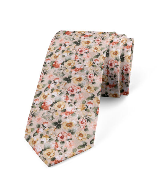 Cravate ORANI - imprimé fleuri - Fabriquée en Belgique