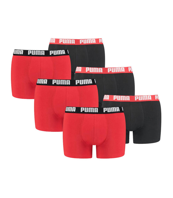 Lot de 6 boxers basiques pour homme Rouge/Noir image number 0