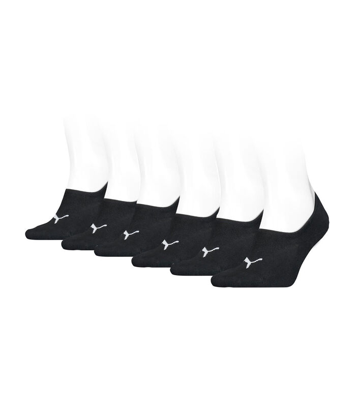 Lot de 6 paires de chaussettes invisibles coupe haute Noir image number 0
