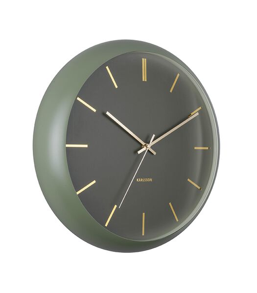 Horloge murale Globe - Vert mousse - Ø40cm
