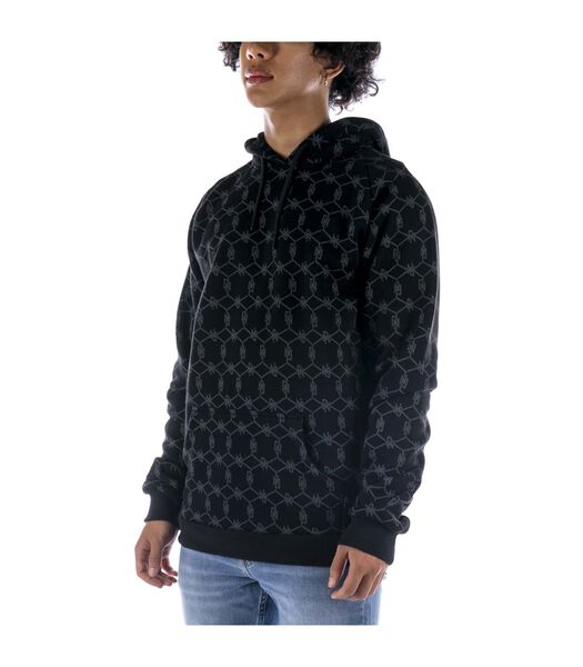 Zwart Monogram Hoodie Sweatshirt