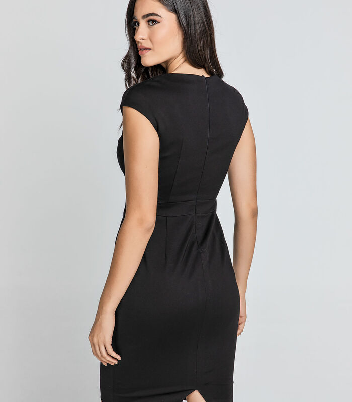 Zwarte jurk met kapmouwen van Conquista Fashion image number 4