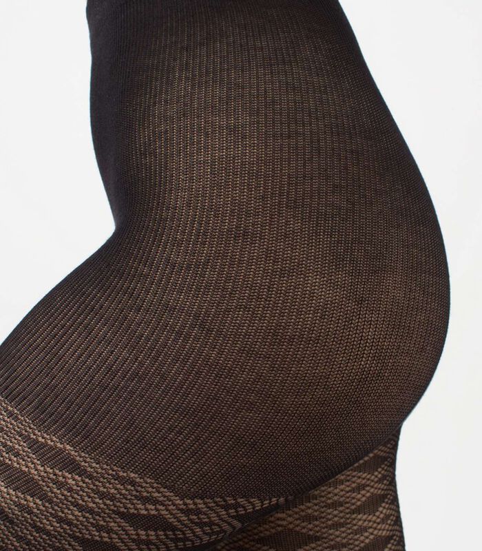 Lacery 60den Panty met geometrisch patroon - Zwart - L image number 3