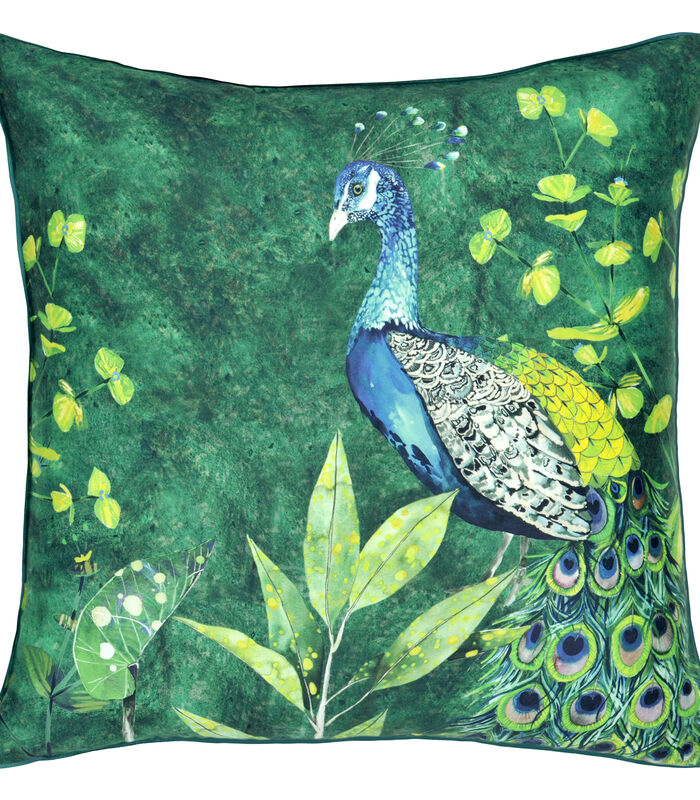 Taie décorative imprimée en satin de coton, Arjuna Leaf image number 0
