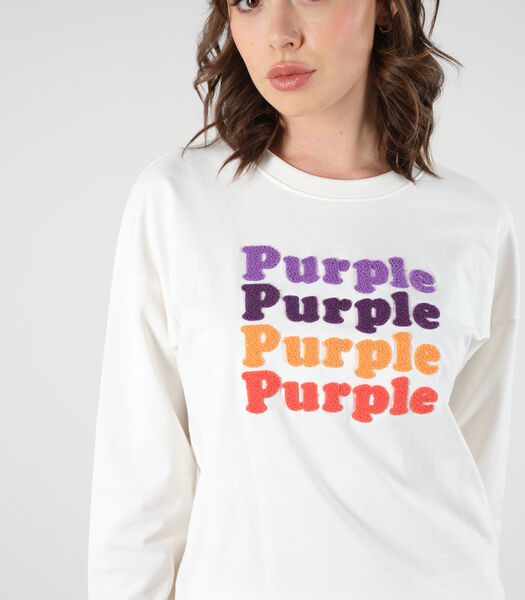 PURPLE - Sweatshirt met handschrift