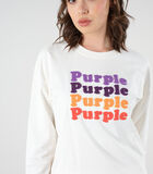 PURPLE - Sweatshirt met handschrift image number 0