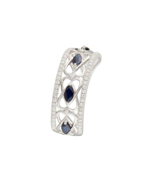 Ring "Royal Saphir" Witgoud en Diamanten