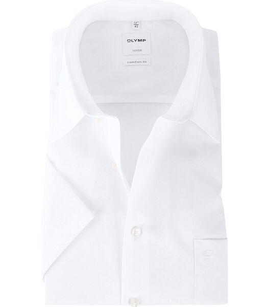 OLYMP Chemise Luxor Coupe Confort Blanche Manches Courtes