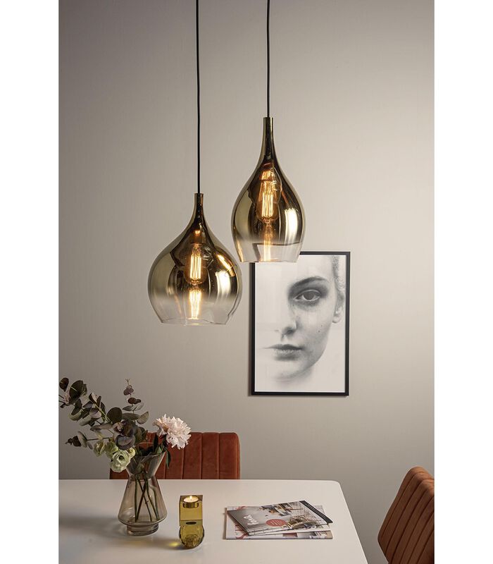 Hanglamp Drup - Goud Schaduw - Large - 35,5x26cm image number 1