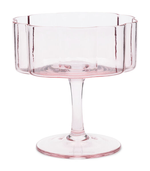 Julie Bubbles Wijnglas Cava/ Champagne - Roze glas 10,5 cm hoog