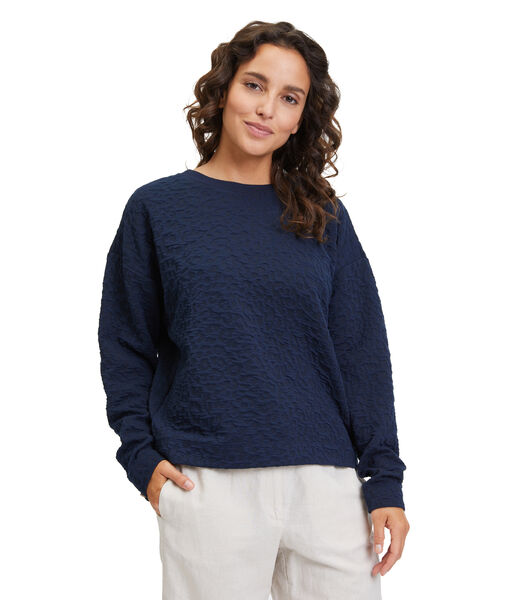 Pull-over en molleton avec structure