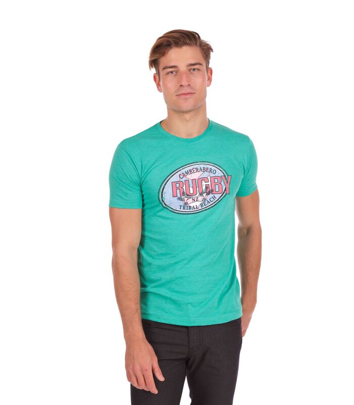 T-shirt gechineerd groen image number 0