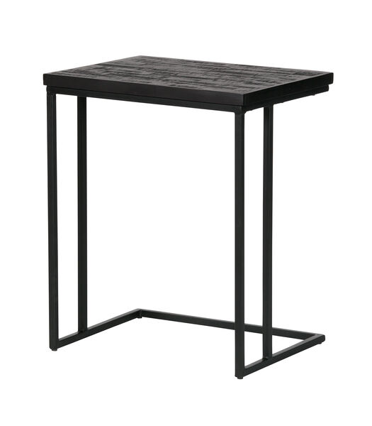 Table d'appoint en forme de U - Bois - Noir - 55x45x35 cm - Sharing