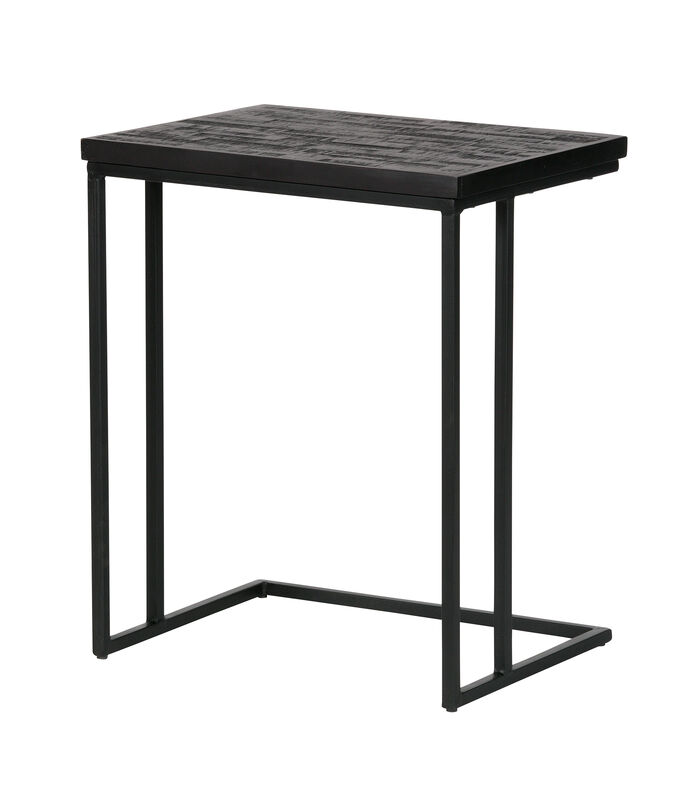 Table d'appoint en forme de U - Bois - Noir - 55x45x35 cm - Sharing image number 0