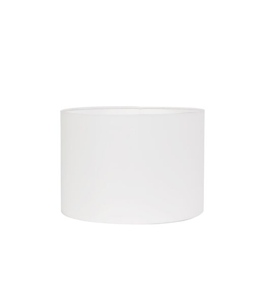 Abat-jour cylindre Polycotton - Blanc - Ø30x21cm