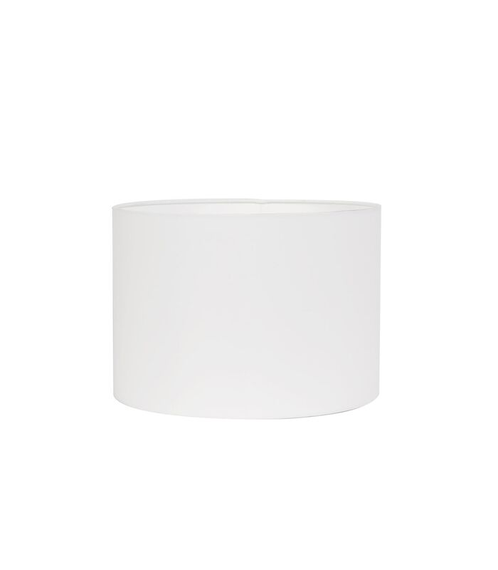 Abat-jour cylindre Polycotton - Blanc - Ø30x21cm image number 0