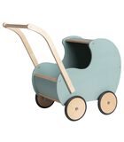 houten speelgoed poppenwagen vintage/retro  - Blauw/groen (Kinderopvang kwaliteit) image number 0