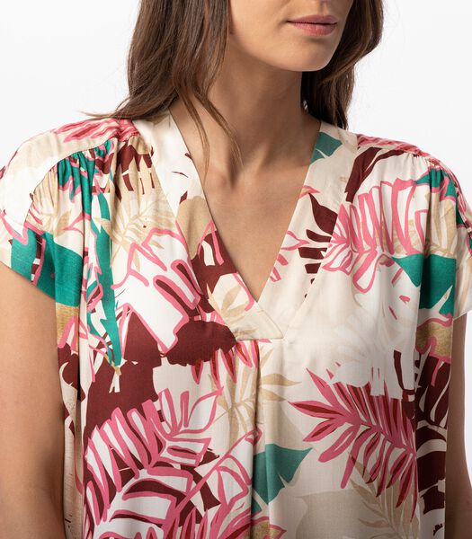 Kaftan met bloemenprint van 100% viscose CAMÉLIA 740