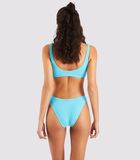 Turquoise beha-bikinitopje met kreukeffect Justin Scrunchy image number 3