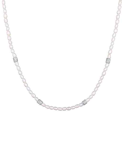 Collier Femmes Perles Basique Avec  Perles De Culture D'eau Douce En Argent Sterling 925