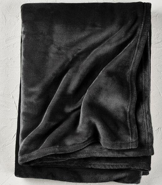 Fleece deken Snuggly Black- 150 x 200 cm - Zwart