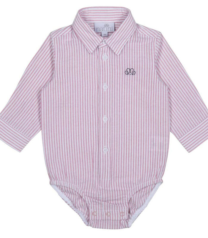 Shirt Body Pierrot Stripes White-Pink image number 0