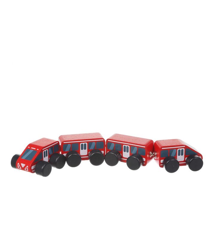 houten trein magnetisch - rood image number 2