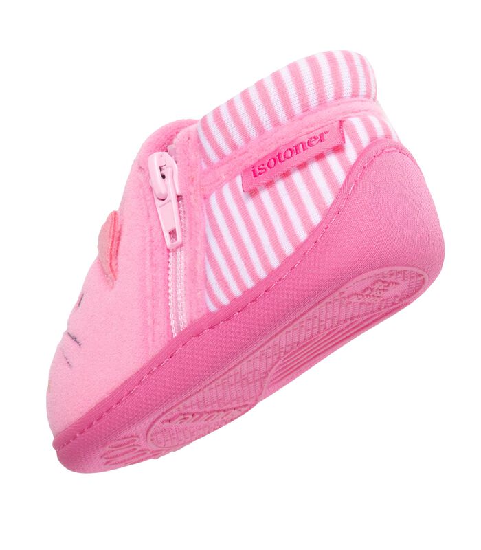 Chaussons Bottillons Zip Rose Chat image number 4