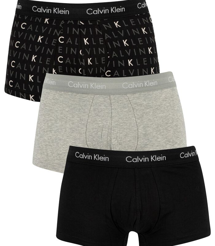 Shop Calvin Klein Low-rise Trunks met 3 packs op  voor
