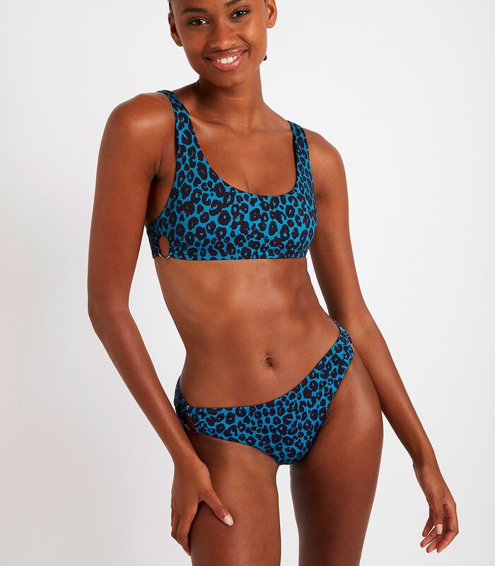 NALTA ONDAS blauw bikinibroekje met luipaardprint image number 1