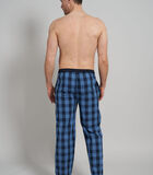 TOM TAILOR Pure Cotton Pantalon Loungewear Homme - Bleu Damier image number 1