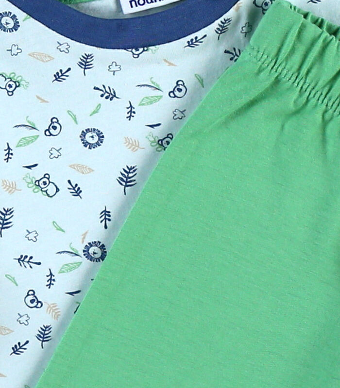 Jersey 2-delige pyjama, lichtblauw/groen image number 4