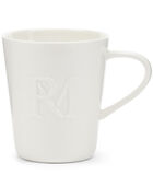 Koffiemok wit, Mok met oor 230 ml - RM Monogram Coffee Mug - Porselein image number 0