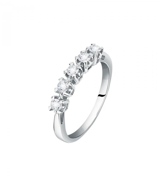 Ring in witgoud 750%, diamanten LOVE DIAMOND