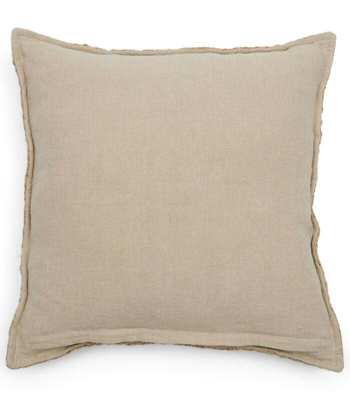 Kussenhoes 50x50 - Rustic Check Pillow Cover - Beige image number 1