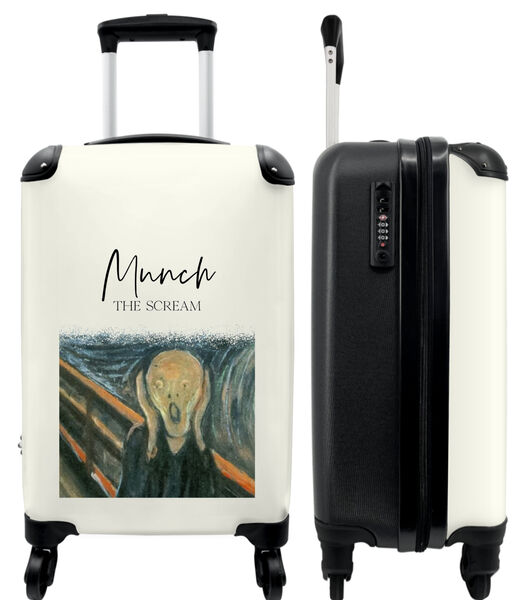 Ruimbagage koffer met 4 wielen en TSA slot (Kunst - Munch - Man - Landschap)