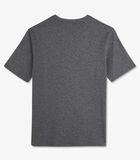 V-hals grijs licht pima katoenen t-shirt image number 3