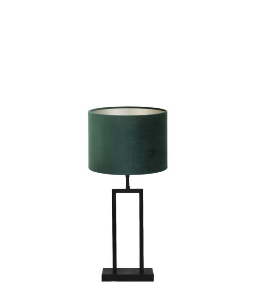 Tafellamp Shiva/Velours - Zwart/Dutch Green - Ø30x62cm