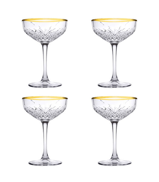 Champagne coupe Timeless 27 cl - Or Transparent 4 pièce(s)