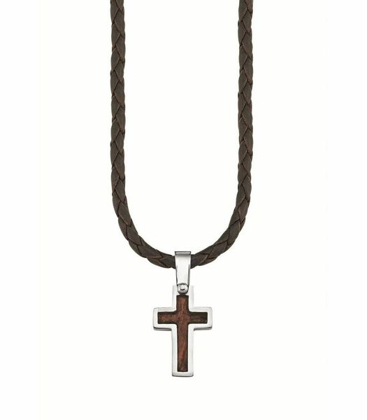 Chaîne avec pendentif pour les garçons, acier inoxydable | croix
