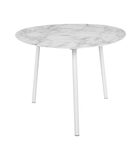 Table d'appoint Ovoid - Blanc - 67x60x42 cm image number 2