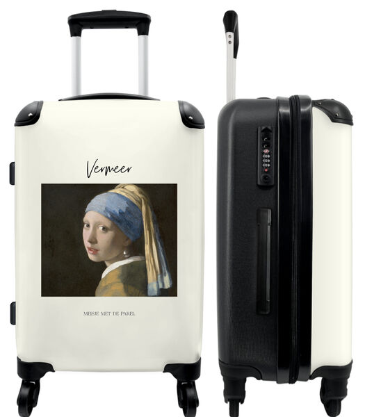 Handbagage Koffer met 4 wielen en TSA slot (Kunst - Vermeer - Oude meesters - Meisje met de parel)